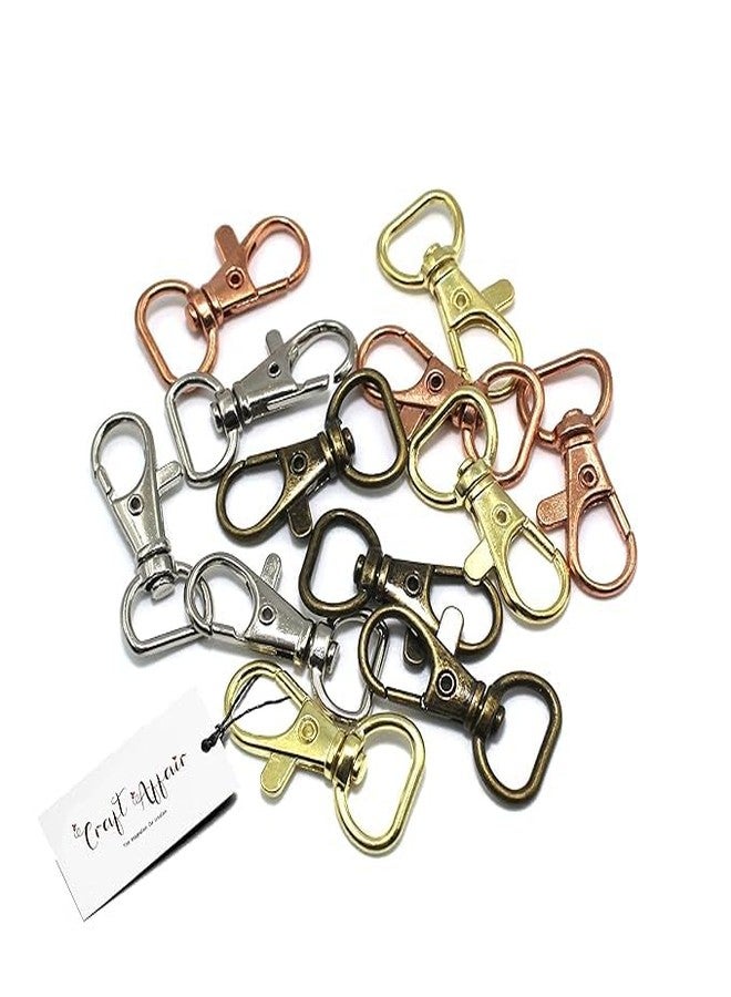 Artify | Metal Lobster Claw Clasps (Pack of 5) | D Ring 360 Swivel Trigger Snap Hooks for Making Keychain, jewllery Cotton Rope Art and DIY Project - Golden - Image 4
